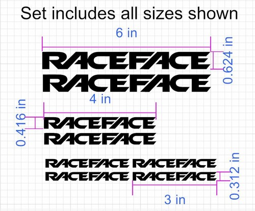 Custom race face decal set - face,